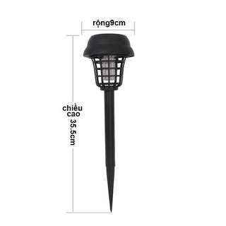 Đèn bẫy muỗi năng lượng mặt trời Quạt UV ngoài trời Sân vườn chống nước Ban công Màu đen im lặng