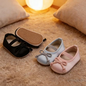 Bé Gái Slip-on Ballet Flats Giày Nơ Trang Trí Mary Jane Giày Cho Tiệc Lễ Hội Tắm Cho Bé