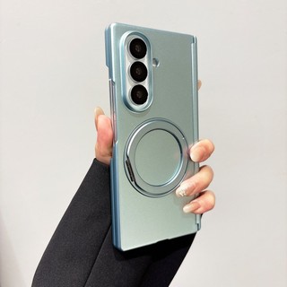 Tùy chọn Vỏ điện thoại phủ mờ cao cấp cho samsung galaxy z fold 7 z fold 6 z fold 5 / 4 Bản lề kép Vỏ chống trầy xước trục lò xo với 360° Giá đỡ vòng từ tính xoay gấp 8