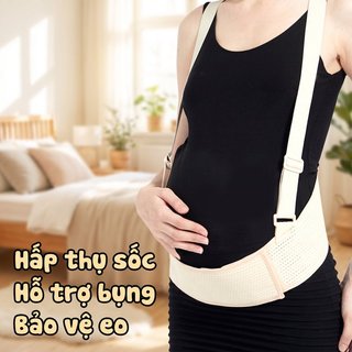 Mang Thai Bụng Hỗ Trợ Đai Bà Bầu Eo Nẹp Lưng Giảm Thoáng Khí Co Giãn Bụng Bảo Vệ