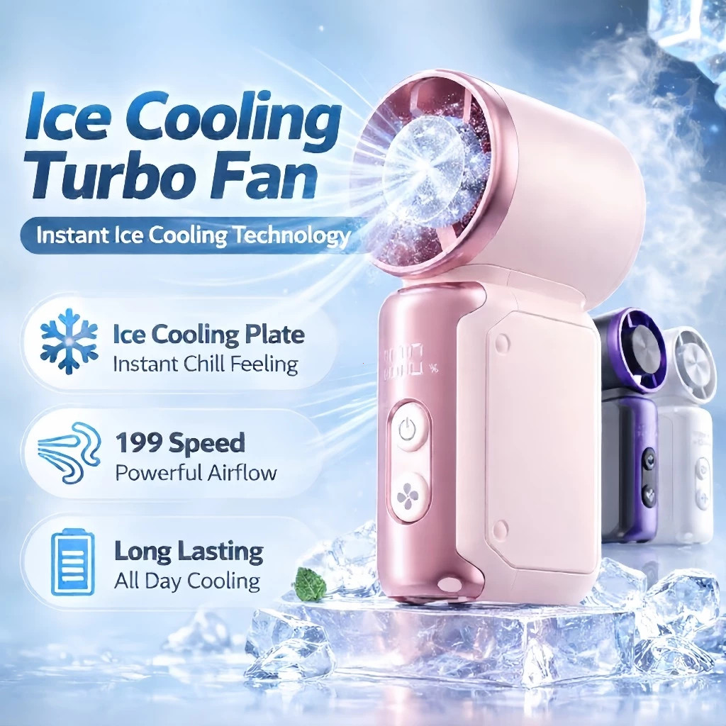 Quạt Cầm Tay Siêu Mini 100 Cấp Độ Gió – Tích Điện, Nhỏ Gọn, Dễ Thương, Mang Theo Mọi Lúc | BigBuy360 - bigbuy360.vn