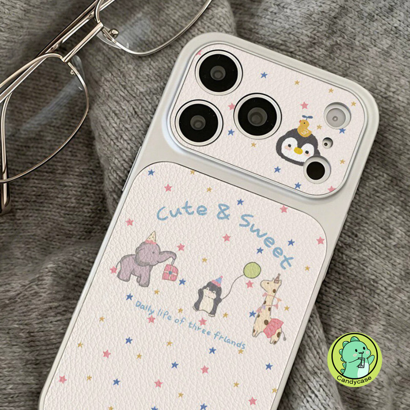 Ốp Điện Thoại Chim Cánh Cụt Dễ Thương Cho OPPO F31 F29 F27 F25 F23 F21 F21S F19 F19S F11 Find X9 X8 X8S X7 X6 X5 Pro Plus 5G 4G Vỏ Da PU Hoạt Hình Ngôi Sao Ins Phong Cách 3D Vỏ Mềm