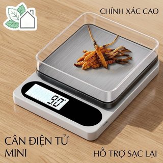 Cân Nhà Bếp Kỹ Thuật Số Thép Không Gỉ Tare LCD Di Động Nướng Thực Phẩm Đo Gram Ounce Nhà