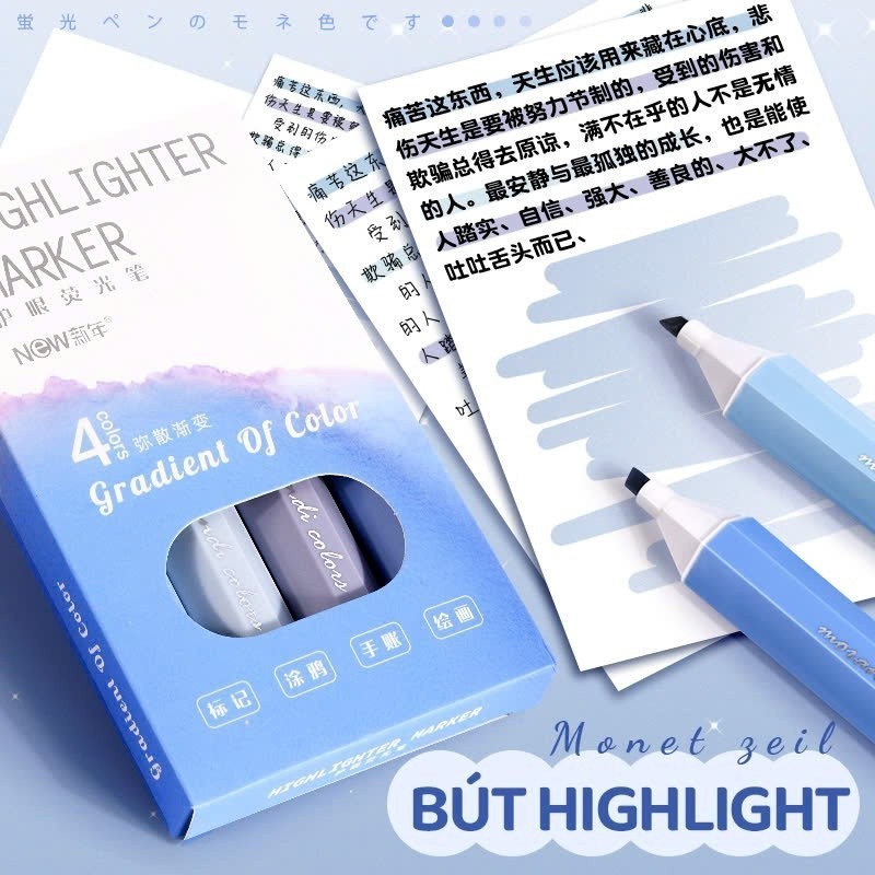 Bút highlight dạ quang pastel cute đánh dấu nhớ dòng marker học sinh văn phòng nhiều màu tiện lợi