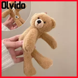 Kẹp tóc gấu bông OLVIDO, Kẹp tóc gấu bông sang trọng hoạt hình, Kẹp tóc búp bê băng đô dễ thương dành cho nữ Cô gái
