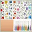 Bút đánh dấu sách Acrylic trong suốt Dấu trang hoa hoa dành cho nữ với tua rua đầy màu sắc Thiết kế dễ thương