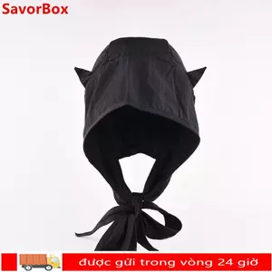SAVORBOX Mũ Quỷ Nhỏ, Mũ Chui Đầu Phối Ren Màu Trơn, Áo Chui Đầu Thời Trang Phong Cách Nhanh Khô Khăn Cho Bé Gái