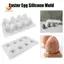 Khuôn Silicon Trứng Phục Sinh Tám Lỗ Ba Chiều Hình Trứng Thạch Cao Khuôn DIY Handmade Trang Trí Nhà Cửa Cho Lễ Phục Sinh