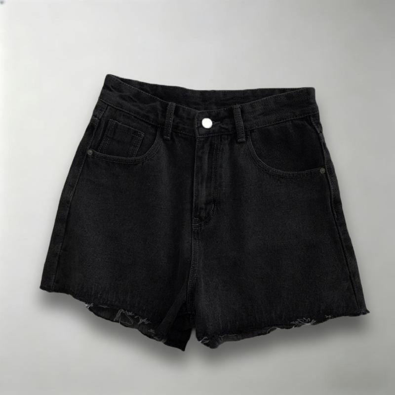 [Seckill trong thời gian có hạn] Quần short Denim mùa hè thiết kế Frayed cạp cao dành cho nữ Phong cách mới Quần short ôm sát hơn