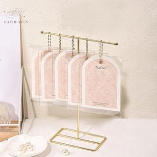 [hatheaven] Giá đỡ/kệ trưng bày móng tay giả, thẻ trưng bày, túi chống bụi, lưu trữ đẹp