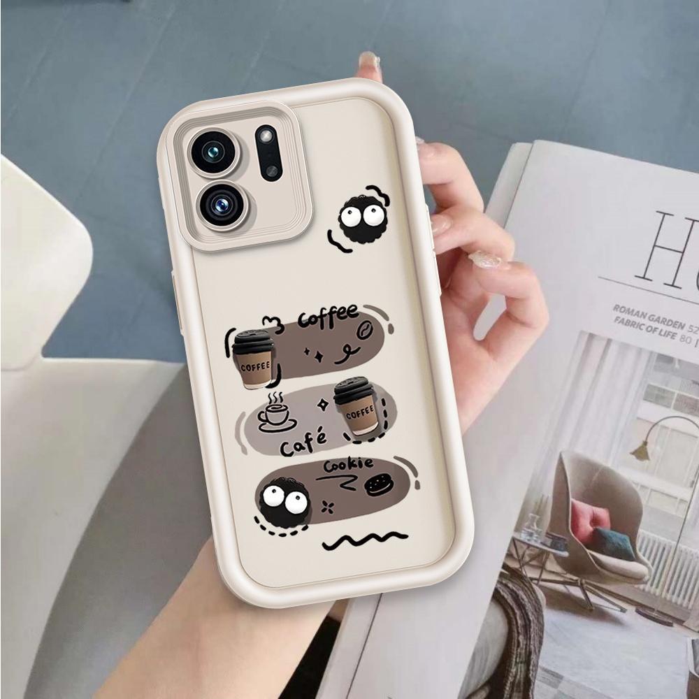 Ốp Lưng Cho OPPO A5X A6 A6X 4G 5G Phim Hoạt Hình Silicon Mềm Đáng Yêu Vỏ Điện Thoại TPU Đen Bóng Than Thiên Thần Mắt Chống Sốc Ốp Lưng