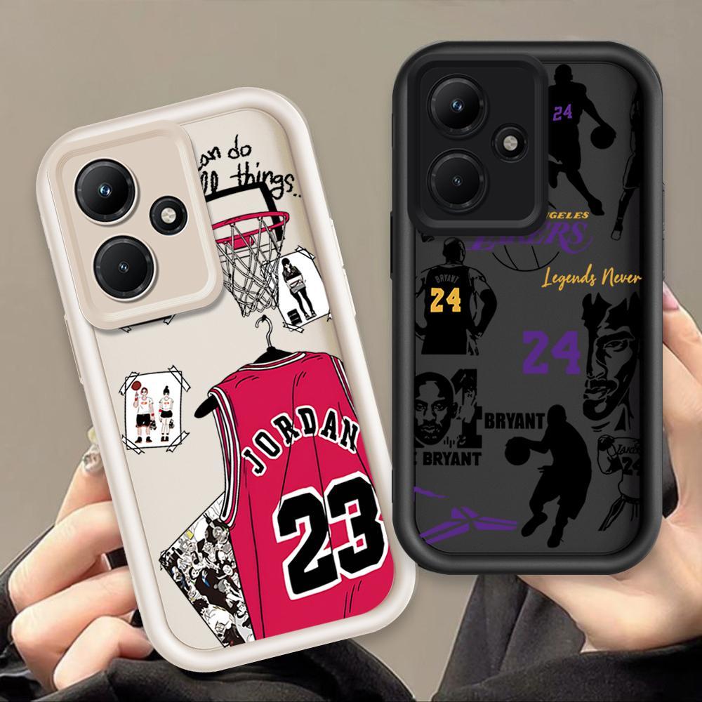 Ốp Lưng Cho Redmi 13 12 POCO M6 4G Hoạt Hình Silicon Mềm Ốp lưng TPU Số 23 24 Bóng Rổ NBA Angel Eye Ốp Lưng Chống Sốc