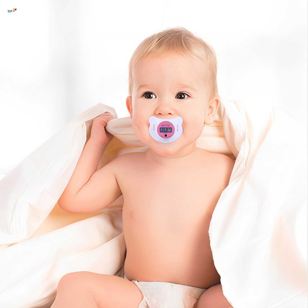 Nhiệt kế di động cho bé Tiện lợi khi sử dụng với nhiệt kế thiết kế núm vú giả Thích hợp cho trẻ sơ sinh Trẻ mới biết đi