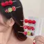 AqToCna Kẹp Tóc Dễ Thương Sáng Tạo Mô Phỏng Thực Phẩm Kẹp Tóc Phụ Kiện Tóc Hawthorn Candied Haws Kẹp Bên Trái Cây Ngộ nghĩnh Mũ Cho Nữ AqToCna