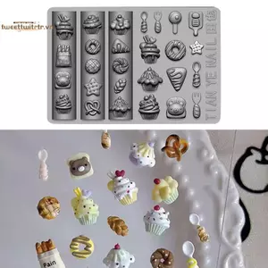 TRTR 1 Cái 3D Hoạt Hình Bánh Kem Snas Acrylic Móng Tay Khuôn DIY Silicone Làm Móng Tay Móng Tay Nghệ Thuật Trang Trí Khuôn VN
