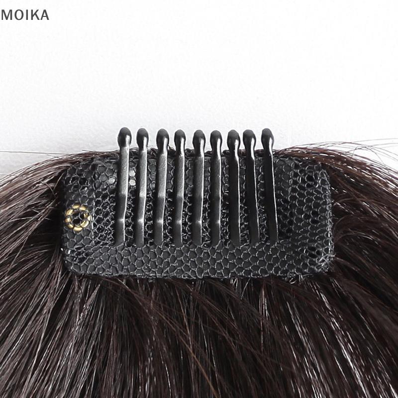MOIKA Giả Vô Hình Tổng Hợp Nổ Viền Trước Kẹp Trong Miếng Tóc Air Bangs Sợi Tốt Tạo Kiểu Tóc Phụ Kiện Hairpieces VN