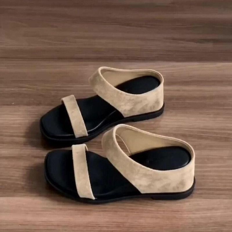 Giày sandal nữ Kiểu Hàn Tối giản Dễ phối đồ Đế dày Đế nâng cao 5cm Không mỏi chân Giày nữ Hàng ngày