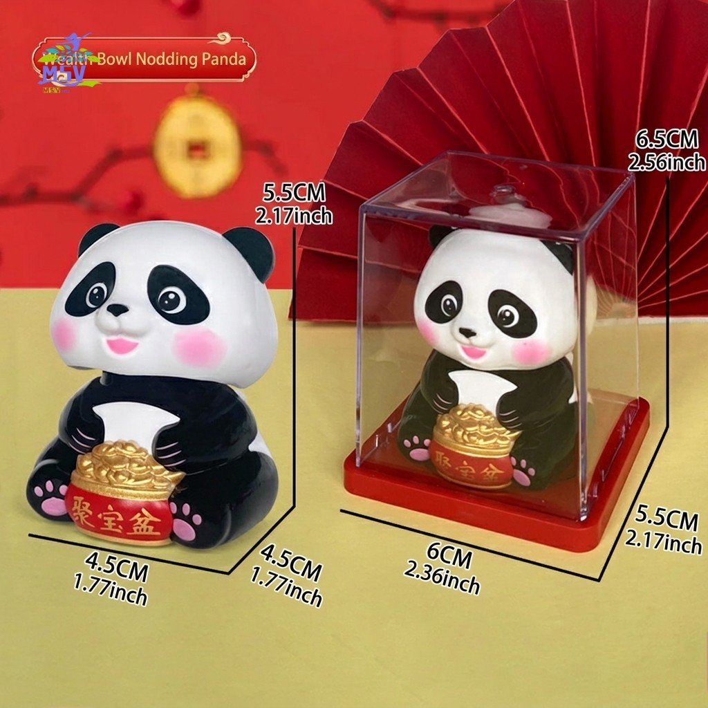 Chạy bằng năng lượng mặt trời Gấu trúc gợn sóng Trang trí bàn làm việc văn phòng Thành Đô Bảo tàng Tứ Xuyên-Souvenir
