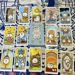 Dễ Thương Tự Diệt Gấu Tarot Sáng Tạo Ban Trò Chơi Hoạt Hình Tháp Giải Trí Giải Trí Người Mới Học Thẻ Giấy