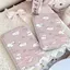 Gương gấp thỏ trắng nền hồng nhạt gương bỏ túi mini