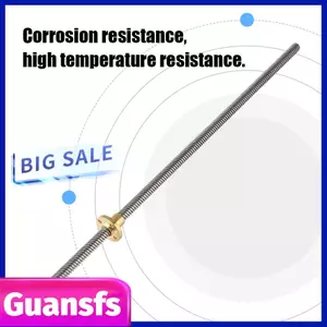 Guansfs Guansfs Diyeeni 3D Phụ Kiện Máy In T8 Hình Thang Vít + Đai Ốc Sân 2mm 8mm Thép không gỉ cho Động Cơ Bước (500mm)