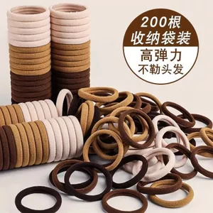 Dây buộc tóc bền Độ đàn hồi cao Bé gái Dây buộc tóc đơn giản Dây cao su Vỏ da Đuôi ngựa 5.8