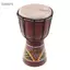 Guansfs 6in Trống Djembe Châu Phi Chạm Khắc Gỗ Chắc Chắn Da Dê Nhạc Cụ Truyền Thống