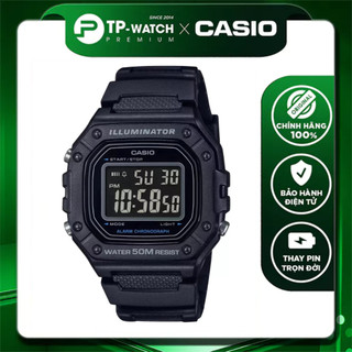 Đồng Hồ Nam Dây Nhựa Casio  W-218H-1B Pin 7 Năm | W-218H-1BVDF Pin 7 Năm