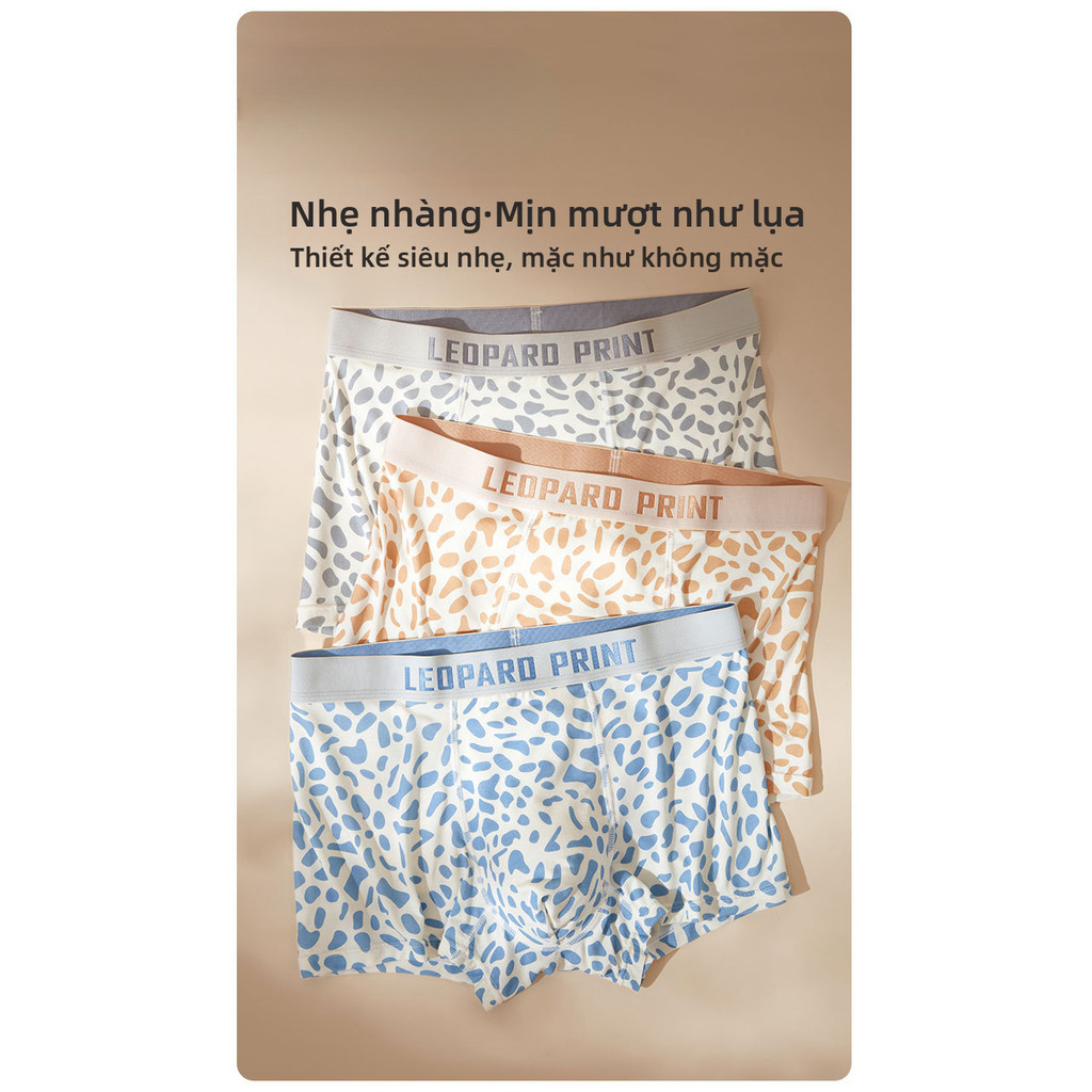 Quần lót nam Modal, thiết kế eo cao vừa phải, độ đàn hồi tốt, khả năng thở tốt.