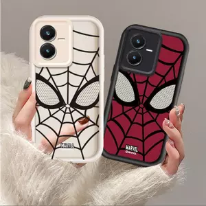 Vỏ Cho VIVO Y22 4G Y22S 4G Hoạt Hình Silicon Điện Thoại Thông Minh Mềm Ốp lưng TPU Người Nhện web Thiên Thần Mắt Chống Sốc Ốp Lưng