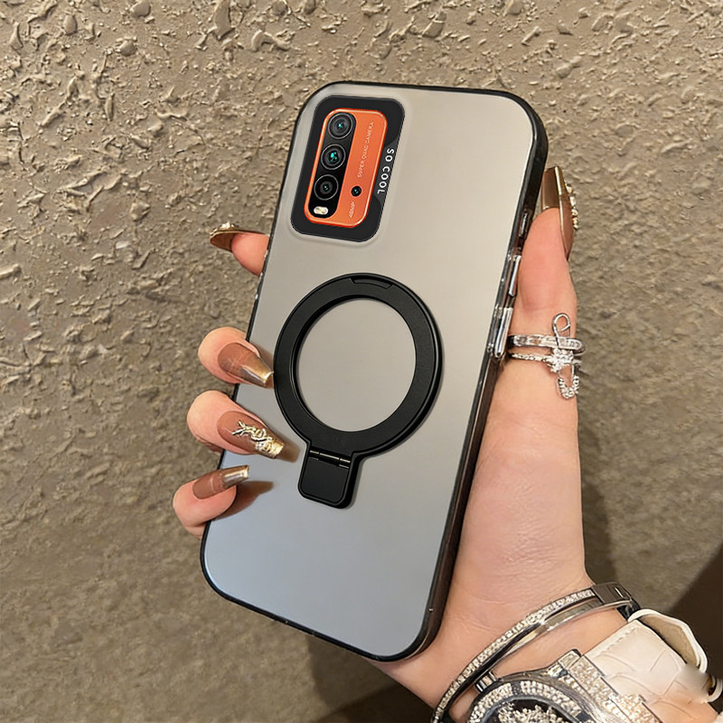 Ốp Lưng PBZZ Cho Redmi 9T Vỏ Điện Thoại Vỏ Cứng Chống Sốc Thiết Kế Mới Thẩm Mỹ Có Giá Đỡ Màu Đen CYFXZJ02