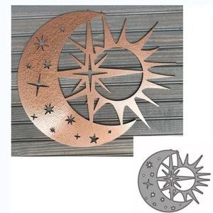 Mặt Trăng Mặt Trời Ngôi Sao Rỗng Kim Loại Carbon Cắt Thép Khuôn Handmade DIY Album Ảnh Thiệp Chúc Mừng Cắt Chết Trẻ Em Sáng Tạo Giấy Thủ Công Sổ Lưu Niệm Dập Nổi Khắc Bản Mẫu