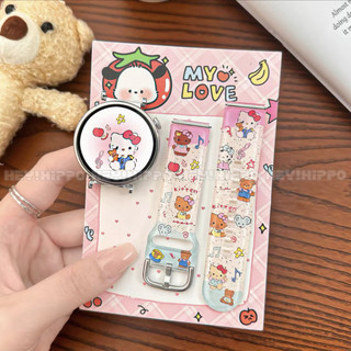 Dây đeo mèo con Graffiti dễ thương cho Amazfit Bip6 Bip5 unit Balance 2 dây đeo đồng hồ cho GTS 4 3 2 2 4Mini Bip 3 S Pro GTR 4 3 Active Max active3 active2 20mm 22mm Dây đeo TPU