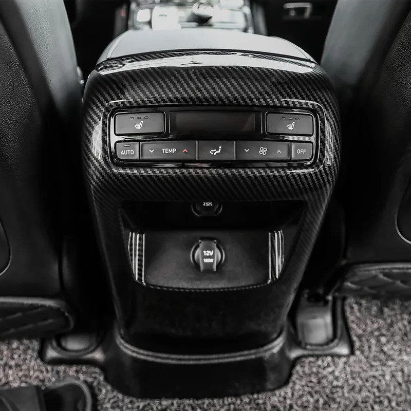 Dành Cho Xe Hyundai Palisade 2020-2025 Xe Điều Chỉnh Sợi Carbon Phía Sau Hàng Thông Hơi Bao Viền Phụ Kiện Nội Thất