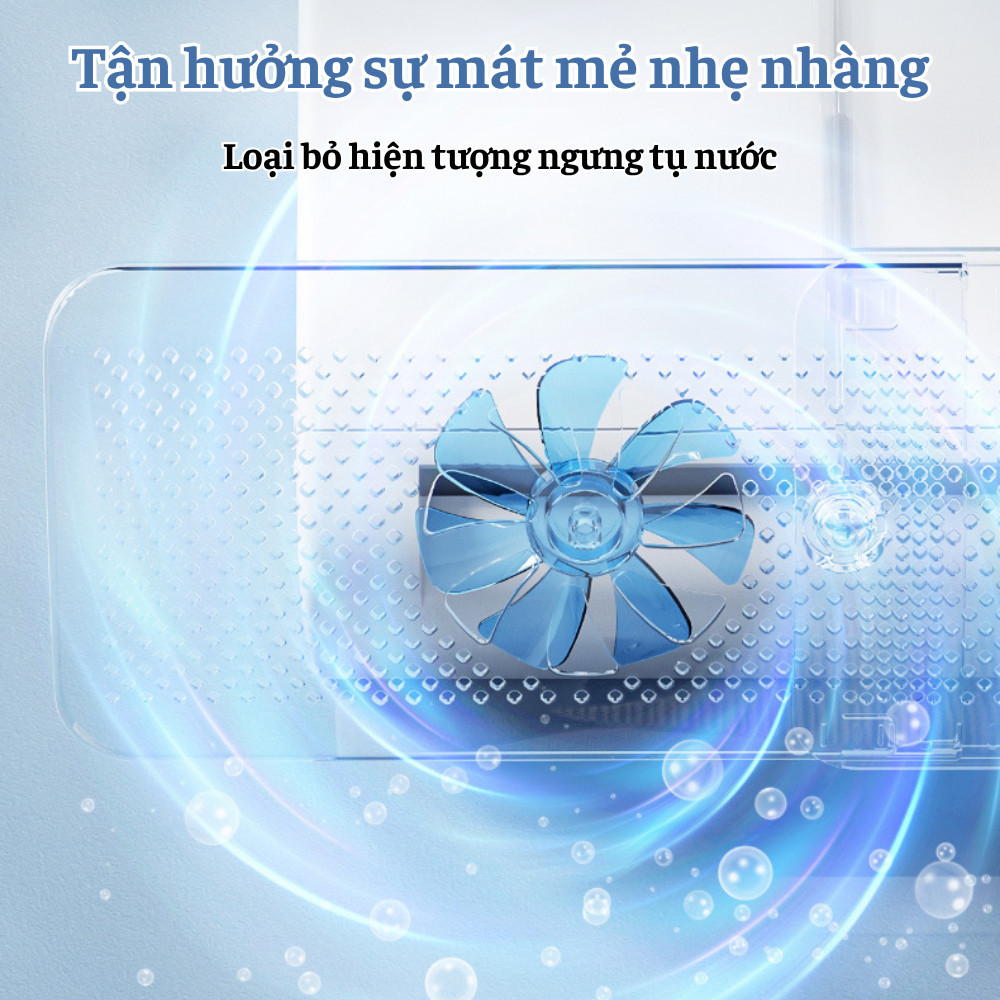 Tấm Cản Gió Máy Lạnh Trong Suốt Khuyếch Tán Bằng 3 Quạt Xoay Tránh Gió Lạnh Trực Tiếp, Lắp Đặt 1 Giây Không Đọng Nước