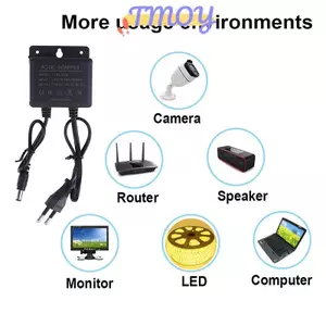 TMOY DC 12V 2A Camera Quan Sát Bộ Chuyển Đổi Nguồn Điện Ngoài Trời Chống Nước Nguồn Điện EU Cắm Adapter Quan Sát An Ninh Giám Sát Camera Sạc TMOY