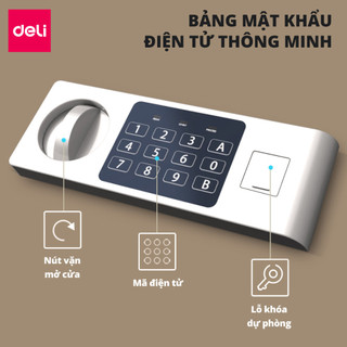 Két Sắt Điện Tử Khóa Mật Mã DELI Két Sắt Mini Chống Trộm Khóa Số Điện Tử, Hợp Kim Thép