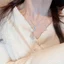 Vòng cổ thép titan mặt dây chuyền kim cương vuông, thời trang với giá trị tốt.