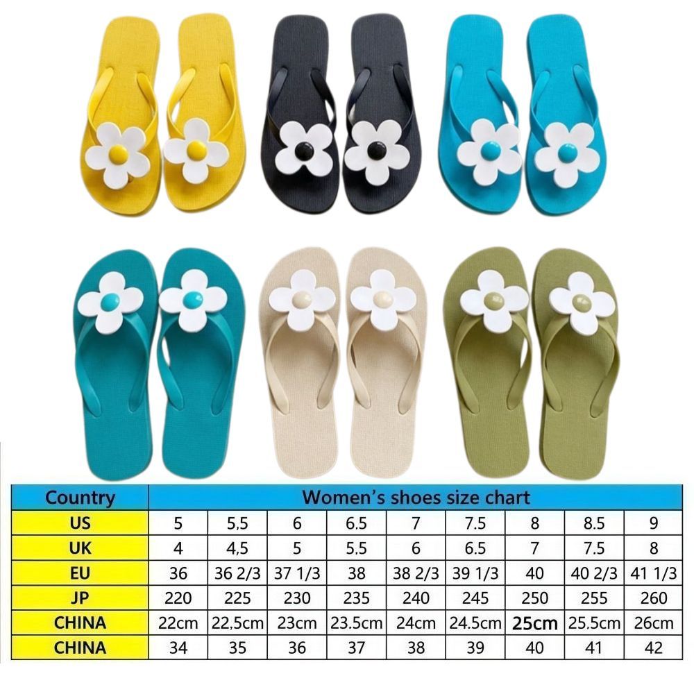 Giày xỏ ngón nữ HOBBYIN, Dép đế mềm đa năng thông thường đế mềm, Dép đi biển mùa hè hướng dương nhẹ chống trượt phong cách ngoài trời trong nhà