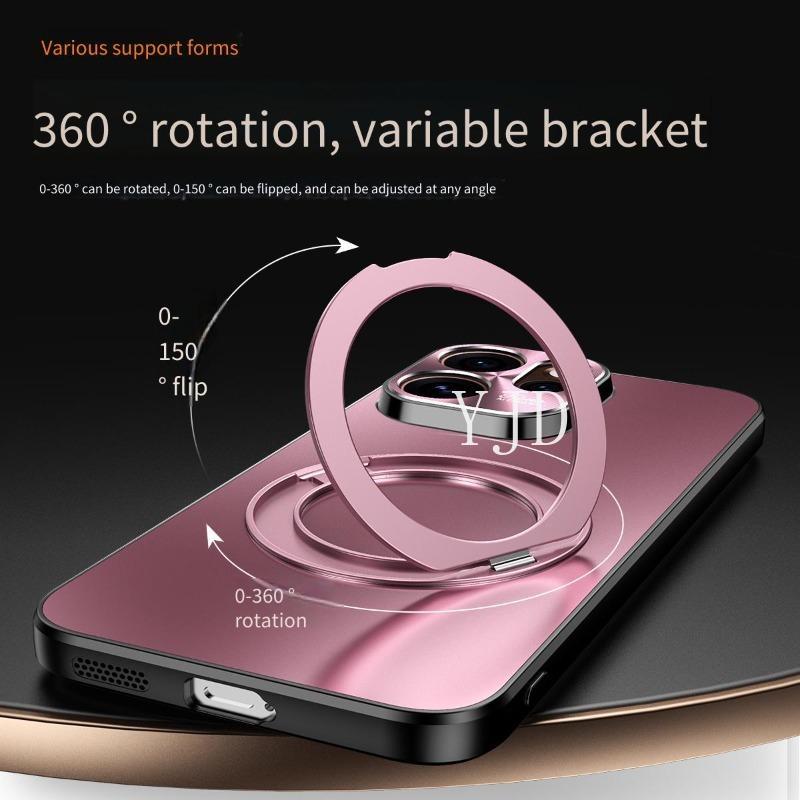 Ốp lưng mạ điện Honor 600 Pro 360°Ốp điện thoại chống rơi giá đỡ xoay