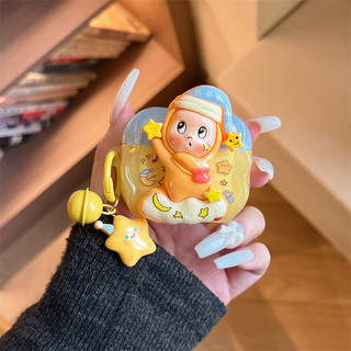 Ngôi Sao Ngủ Người Cho Airpods4 AirPods 1 / 2 3 Pro Pro2 Pro3 Bộ Tai Nghe Bluetooth Không Dây Vỏ Bảo Vệ AirPods Pro i3 i4 pro3 Vỏ Bảo Vệ Tai Nghe