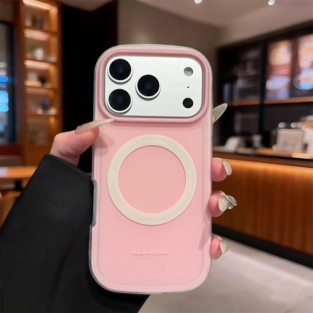 Ốp điện thoại từ tính tương phản mờ cho iPhone 17 Pro Max 16 13 14 15 pro max Bảo vệ ống kính chống rơi Vỏ cứng bảo vệ điện thoại