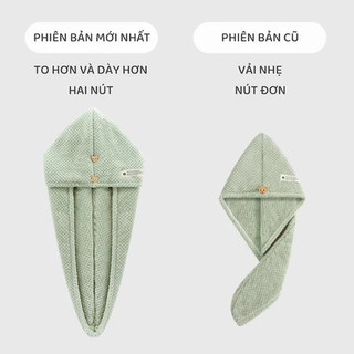 Khăn lau tóc sợi nhỏ Khăn Ủ Tóc Nhanh Khô Khăn Quấn Tóc Gội Đầu Thấm Hút Nhanh Siêu Mềm Mại