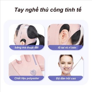 Dây nâng cơ mặt V Line Chin Dây đeo hai lớp Làm săn chắc mặt Giảm béo Shaper Mặt nạ chống chảy xệ