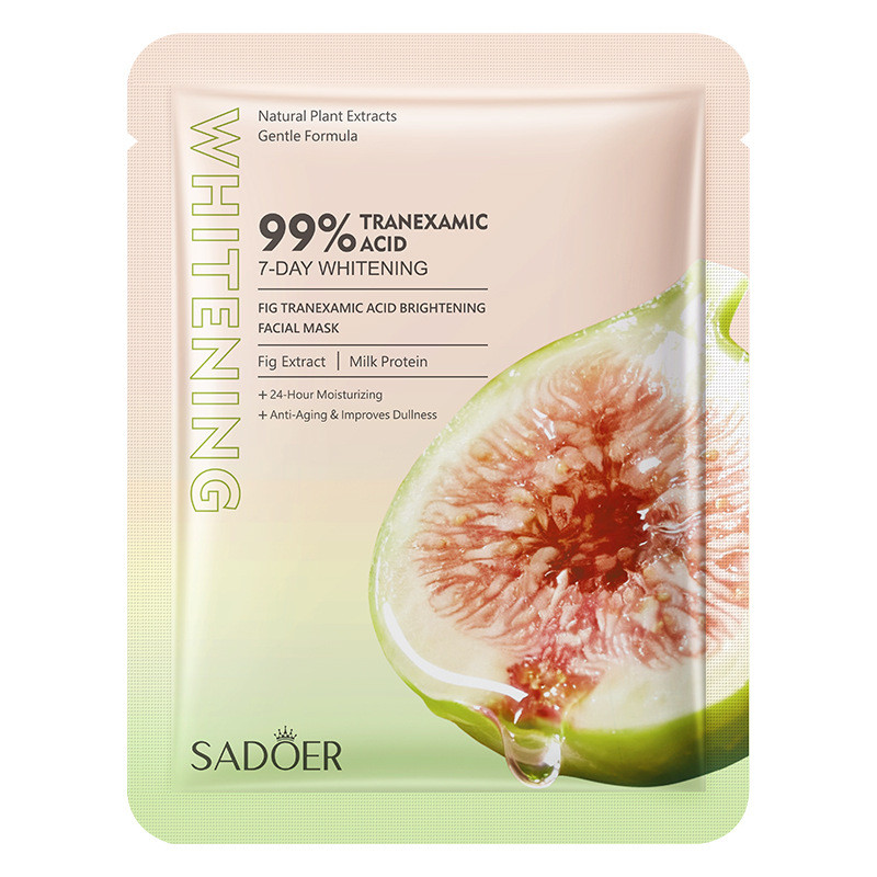 SADOER Fig Tranexamic Acid Beauty.White Mask Hydrating Dưỡng ẩm Làm săn chắc da Mặt nạ (Ủy quyền chính hãng chính thức)