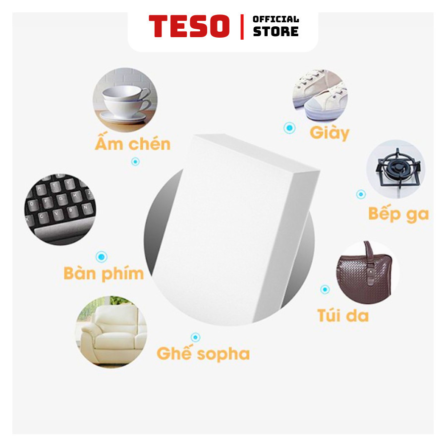 COMBO 20 Mút Xốp Melamine Tẩy Vết Ố, Lau Chùi, Vệ Sinh - Miếng Bọt Biển Lau Chùi Đa Năng - TESOVN 484fv