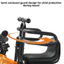 Ghế ngồi xe đạp trẻ em AMLU, Tay vịn phía trước Ghế trẻ em phía trước cho MTB, Bàn đạp lắp đặt dễ dàng đa năng có thể điều chỉnh ‌Ghế an toàn cho trẻ em Xe đẩy em bé