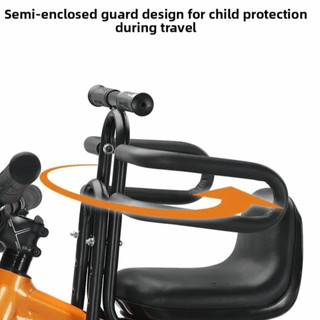 Ghế ngồi xe đạp trẻ em NKSFX, Tay vịn phía trước Ghế trẻ em phía trước cho MTB, Bàn đạp có thể điều chỉnh đa năng Lắp đặt dễ dàng ‌Ghế an toàn cho trẻ em Xe đẩy em bé