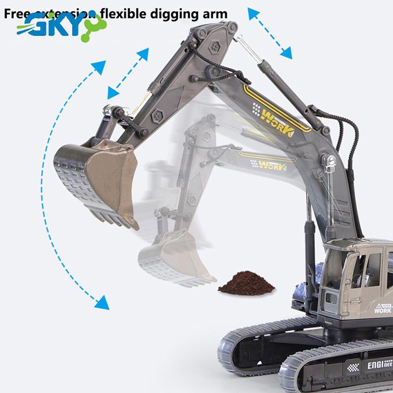 GKY Inertia Máy xúc Mô hình Kỹ thuật Xe Đồ chơi trẻ em Quà tặng GKY