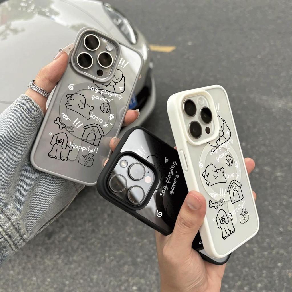Giản bút manh vật Đối với iPhone 17PROMAX trật hợp điện thoại 16/15 rõ ràng hút từ 14